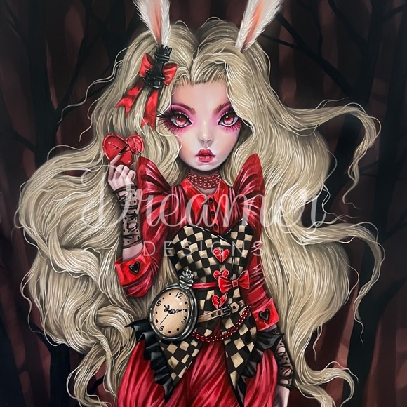 *SEALED* Dreamer Designs Rabbit In Red by Kurtis Rykovich Diamond Painting
